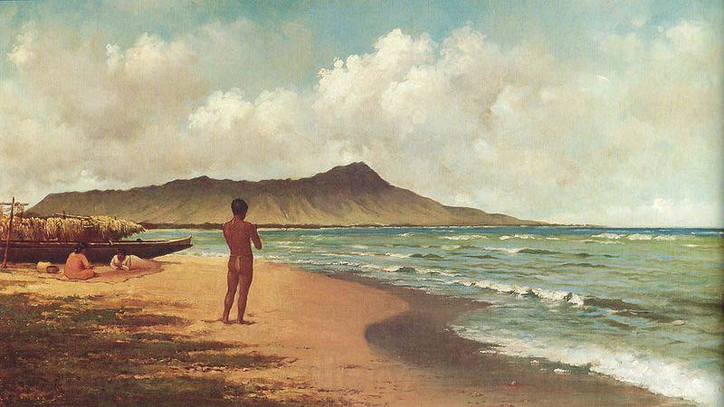 unknow artist Hawaiians at Rest, Waikiki France oil painting art